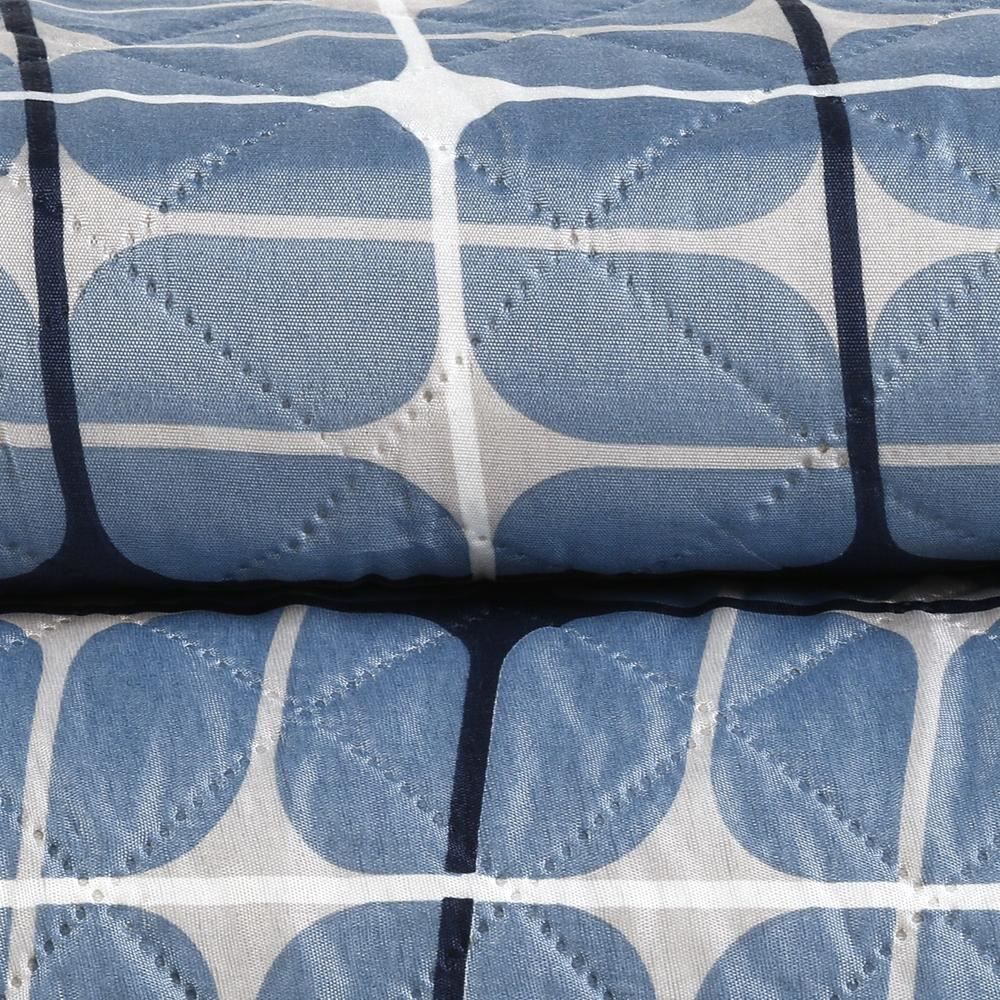 Kit Colcha Solteiro Estampada Versalhes 2 Peças Havan Casa - Sevilha Azul Geo