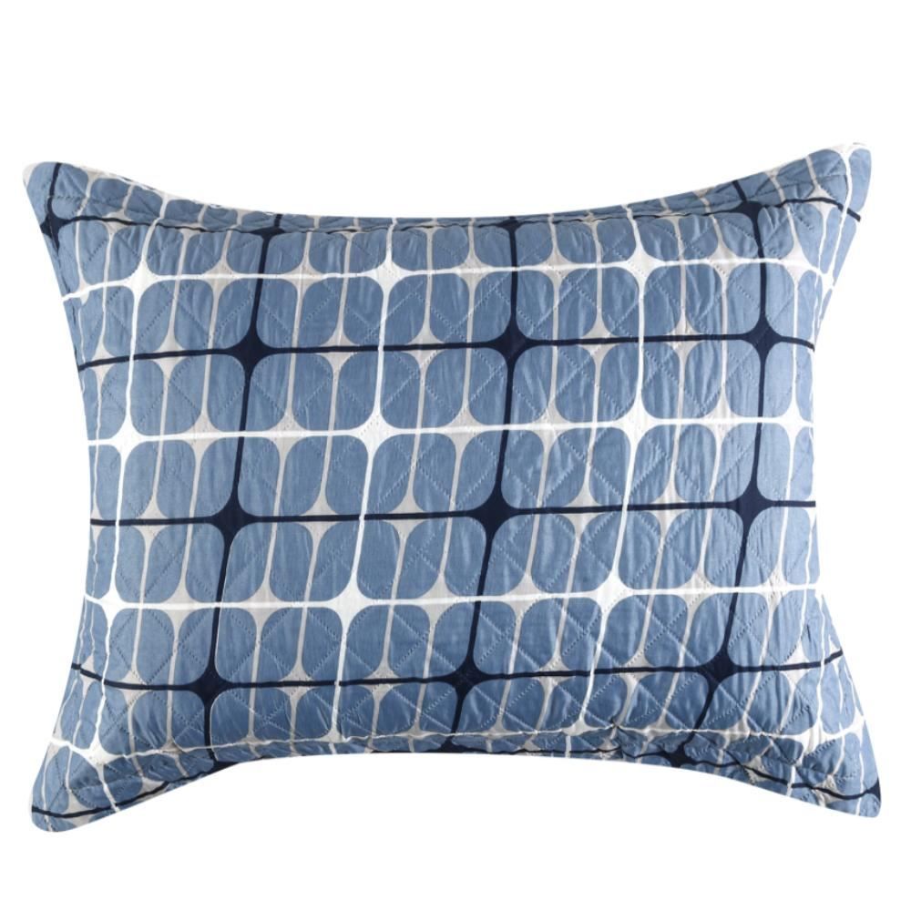 Kit Colcha Solteiro Estampada Versalhes 2 Peças Havan Casa - Sevilha Azul Geo