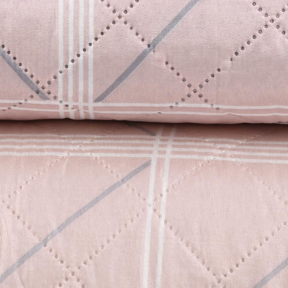 Kit Colcha Solteiro Estampada Versalhes 2 Peças Havan Casa - Toledo Rosa Geo