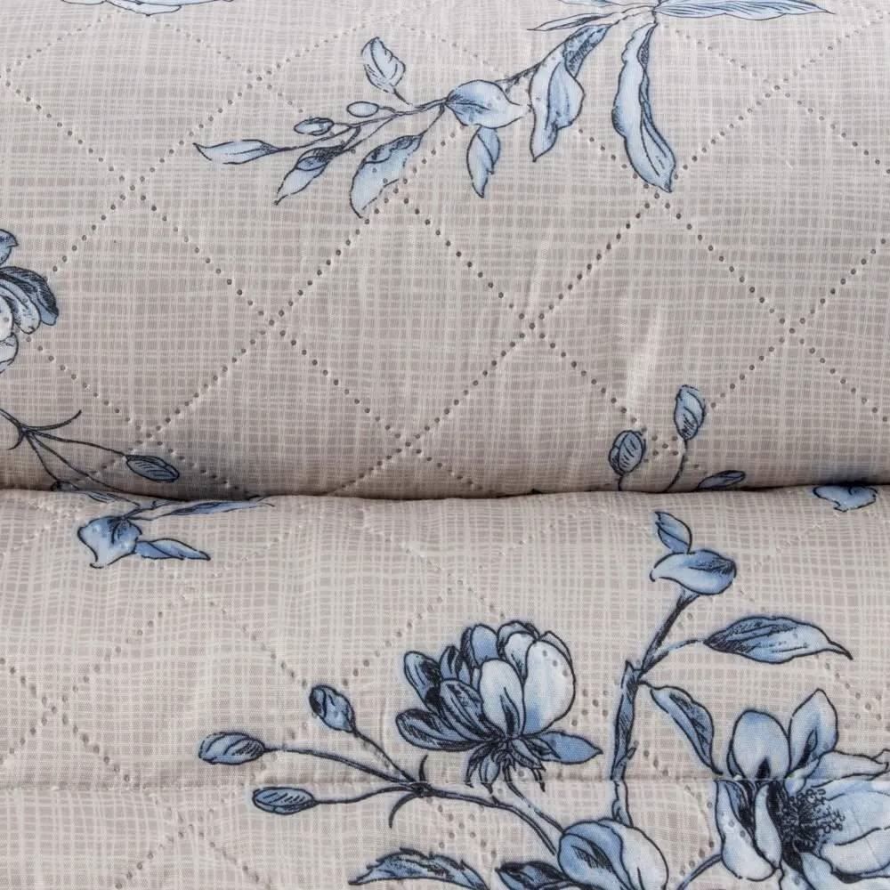 Kit Colcha Solteiro Estampada Versalhes Havan Casa 2 Pçs - Arezzo Bege Floral