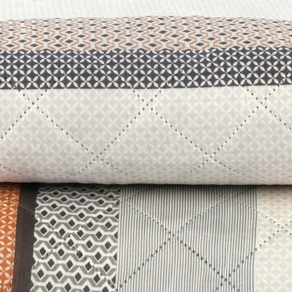 Kit Colcha Solteiro Estampada Versalhes Havan Casa 2 Peças - Geo Cinza