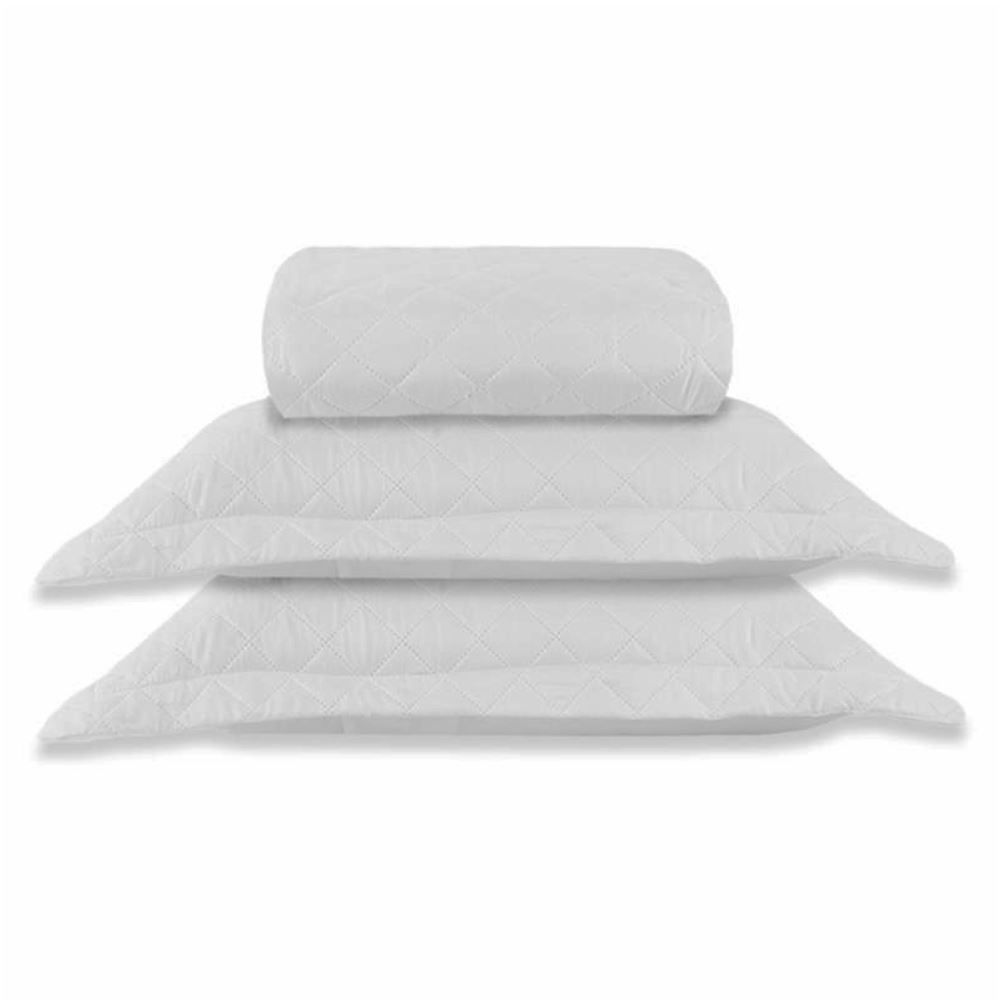 Kit Colcha Solteiro Versalhes Lisa Havan Casa 2 pçs - Branco