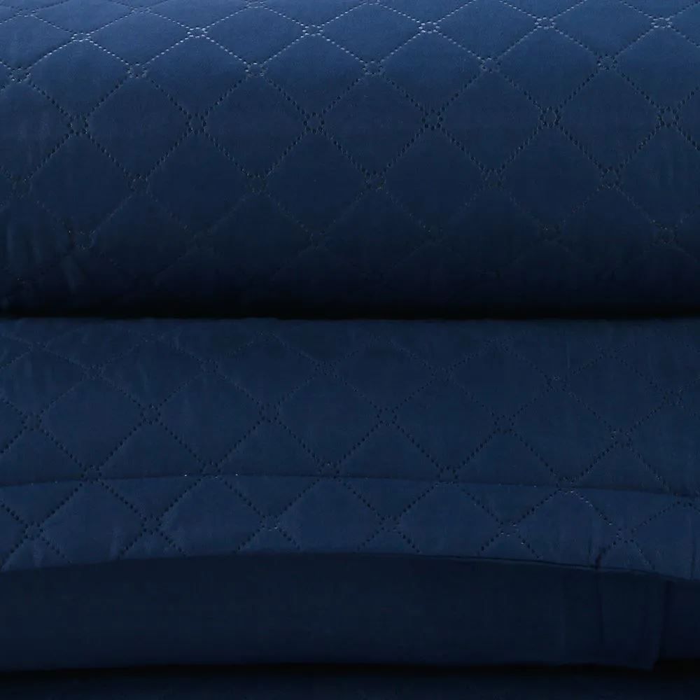 Kit Colcha Solteiro Versalhes Lisa Havan Casa 2 pçs - Midnight Blue