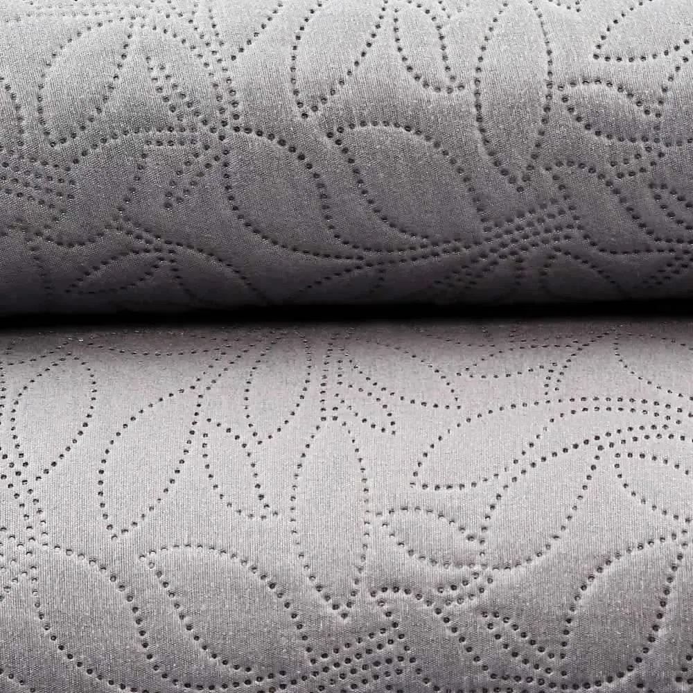 Kit Colcha Solteiro Versalhes Lisa Havan Casa 2 pçs - Cinza Amianto