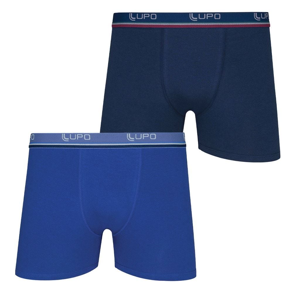 Kit com 2 Cuecas Boxer Algodão Lupo