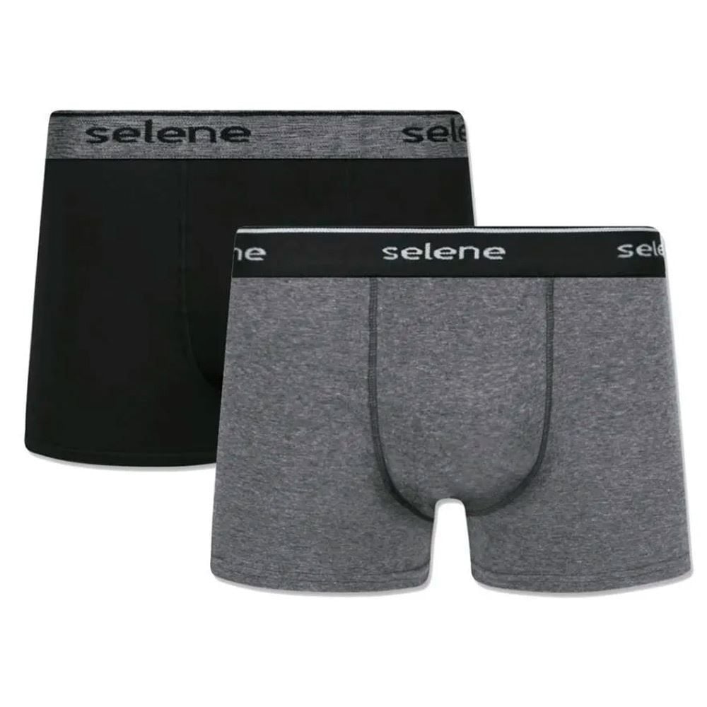 Kit com 2 Cuecas Boxer Algodão Selene