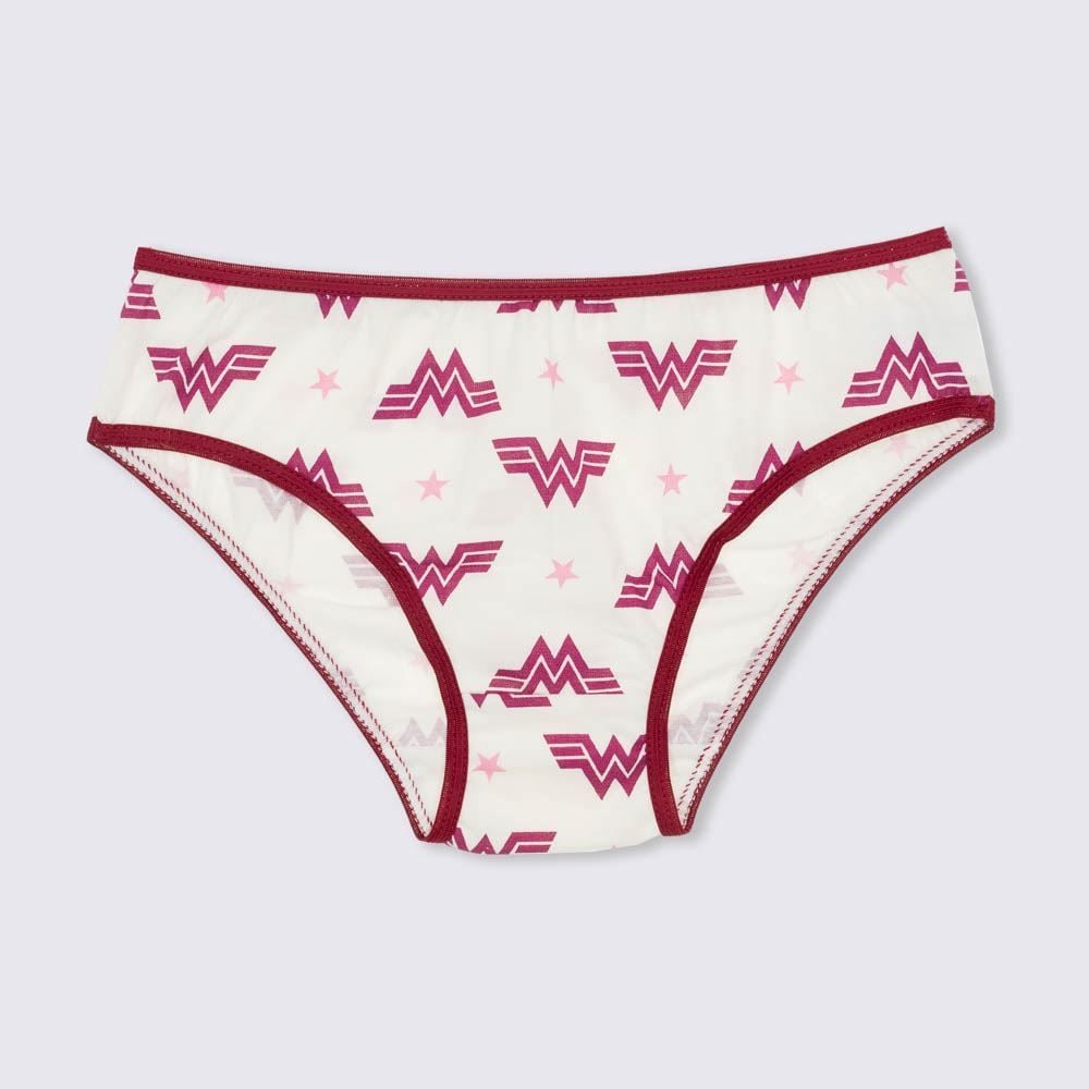 Kit Com 3 Calcinhas 4 a 10 Anos Mulher Maravilha 11 Dc Comics