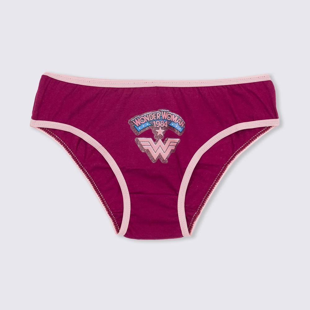 Kit Com 3 Calcinhas 4 a 10 Anos Mulher Maravilha 11 Dc Comics
