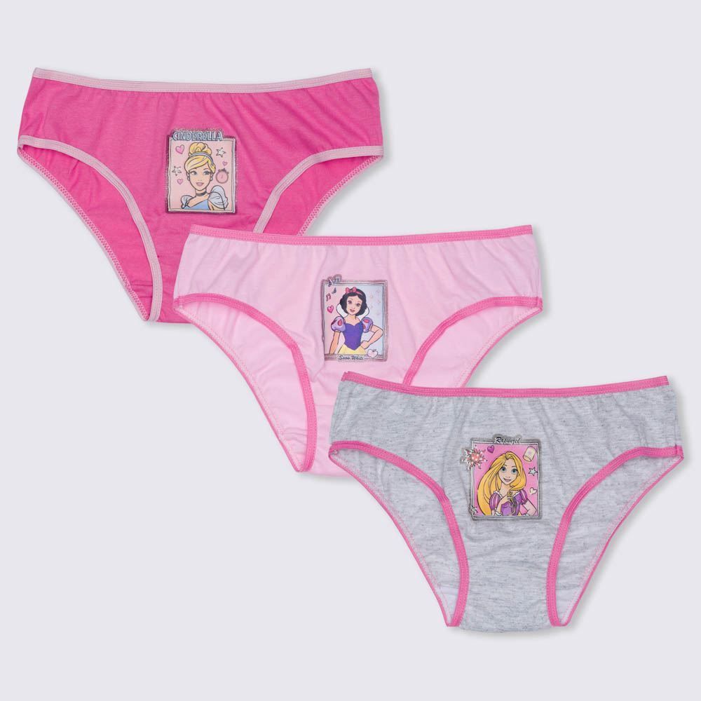 Kit Com 3 Calcinhas 4 a 10 Anos Princesas 213 Disney