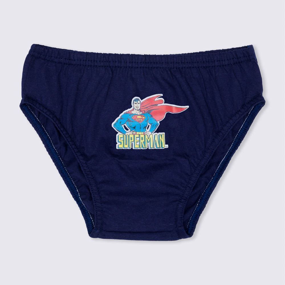 Kit Com 3 Cuecas Infantis 04 a 10 Anos Super Man DC Comics