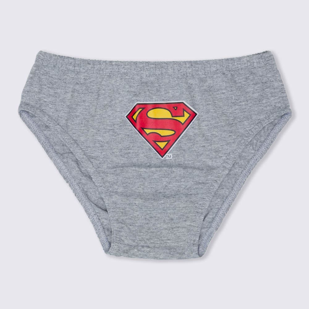 Kit Com 3 Cuecas Infantis 04 a 10 Anos Super Man DC Comics