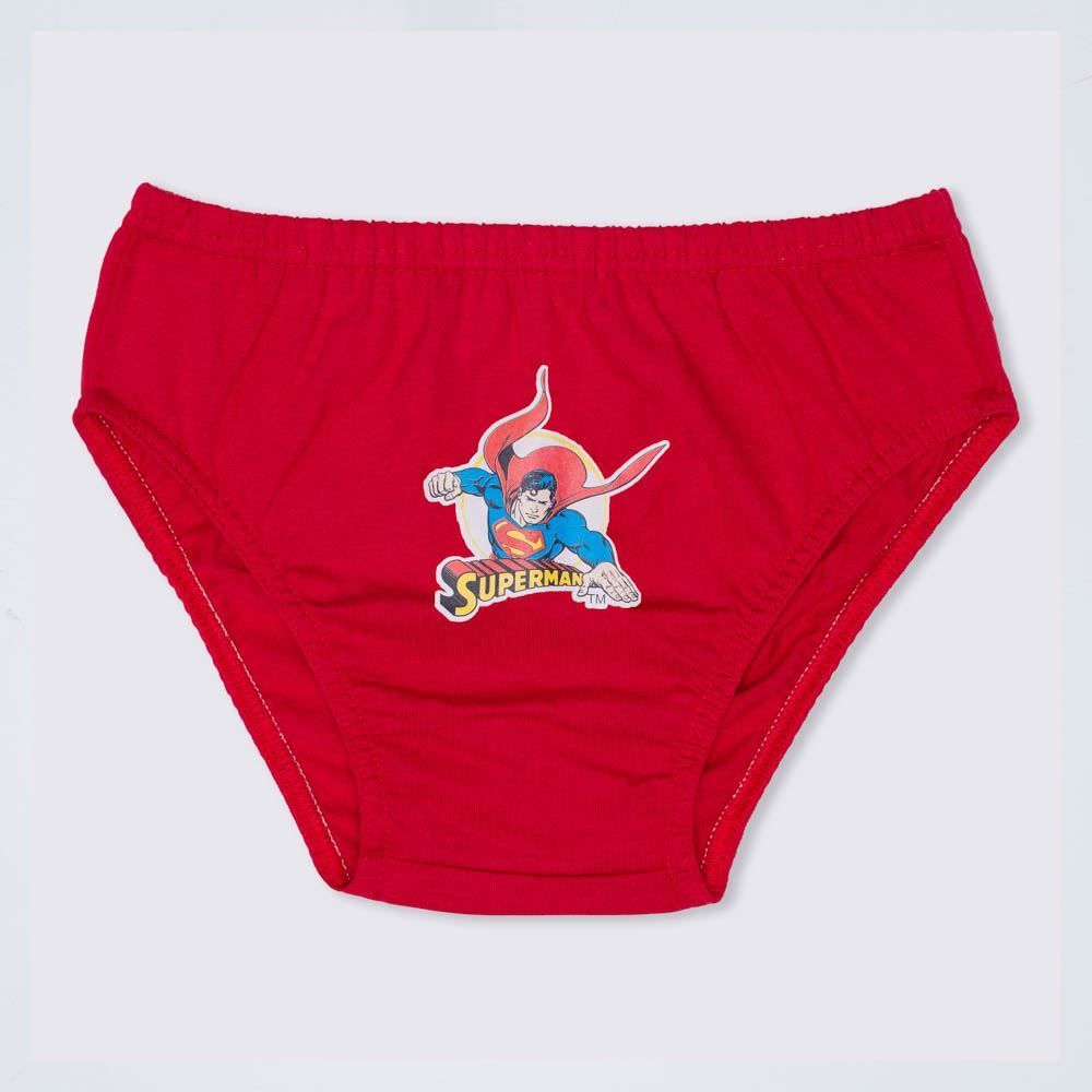 Kit Com 3 Cuecas Infantis 04 a 10 Anos Super Man DC Comics