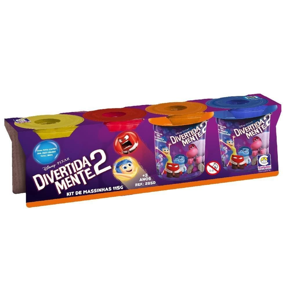 Kit Com 4 Massinhas Divertidamente 115G Cotiplas - 2850