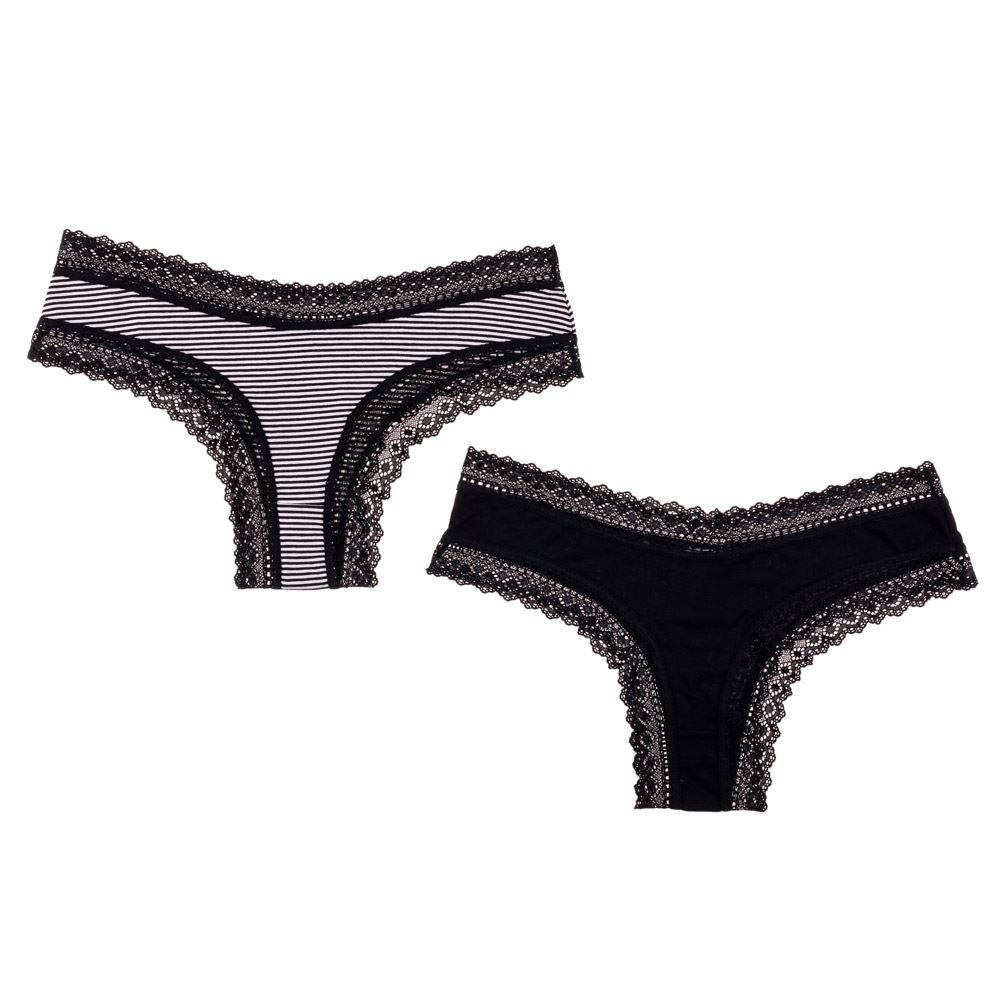 Kit com Duas Calcinhas Biquiní com Renda Holla