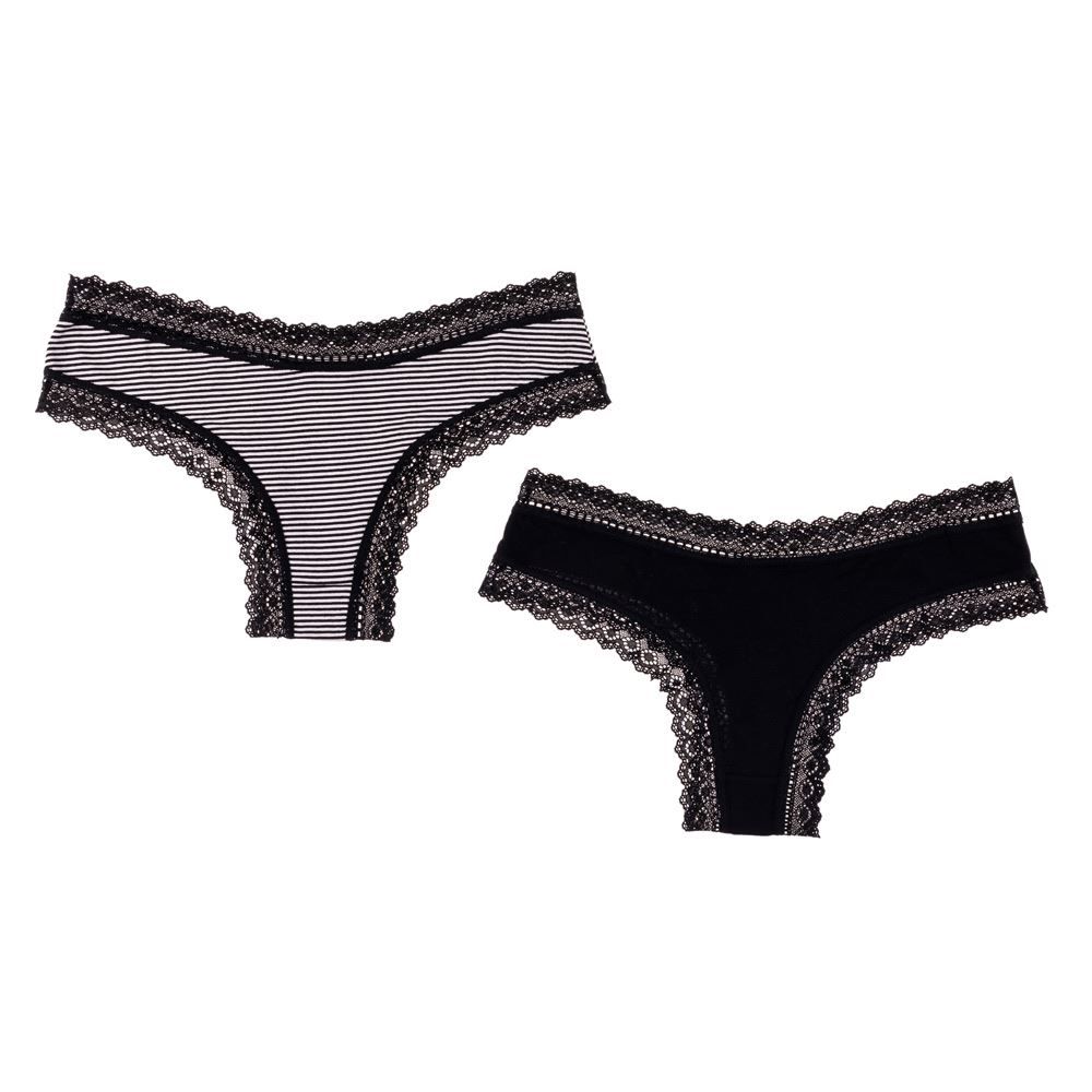 Kit com Duas Calcinhas Biquiní com Renda Holla