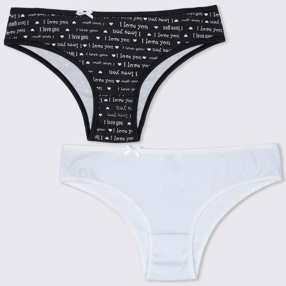 Kit Com Duas Calcinhas Cotton Estampado Holla
