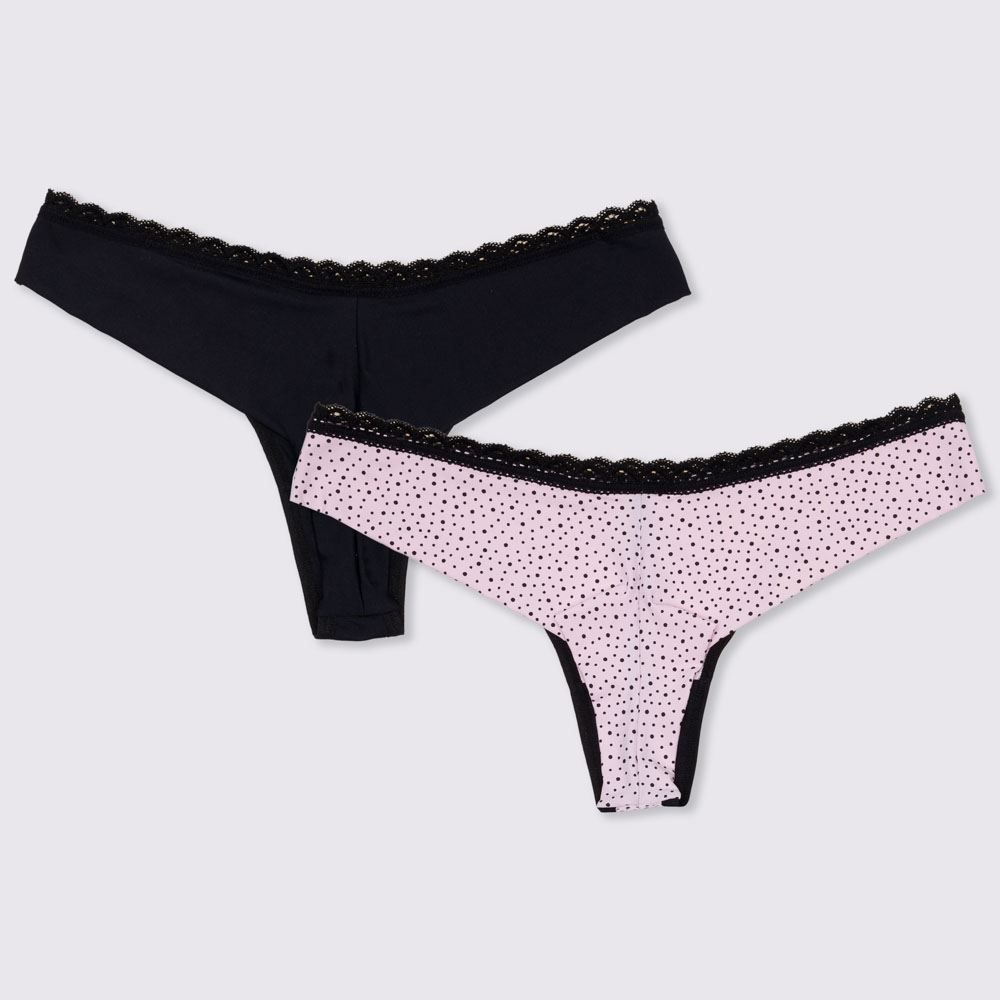 Kit com Duas Calcinhas Fio Duplo Holla