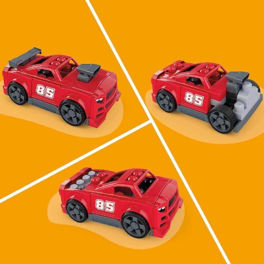 Kit Construção 3 em 1 Carro Monte e Acelere Mega Blocks
