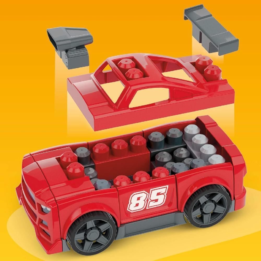 Kit Construção 3 em 1 Carro Monte e Acelere Mega Blocks
