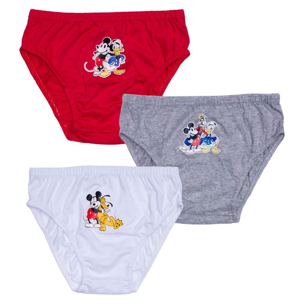 Kit Cueca Infantil 4 a 10 Anos 3 Peças Mickey Disney