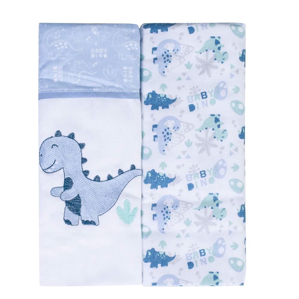 Kit Cueiro Com 2 Peças 80X80cm Havan Baby - Dino Azul