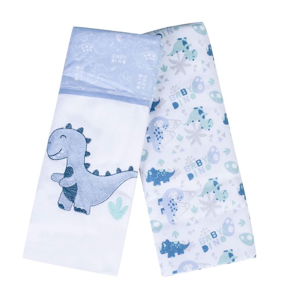 Kit Cueiro Com 2 Peças 80X80cm Havan Baby - Dino Azul