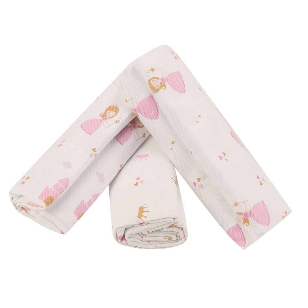 Kit Cueiro Com 3 Peças 80X80cm Havan Baby - Princesa