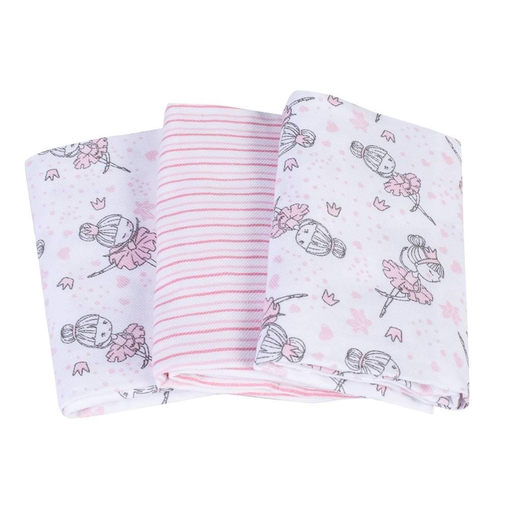 Kit Cueiro Com 3 Peças 80X80cm Havan Baby - Bailarina