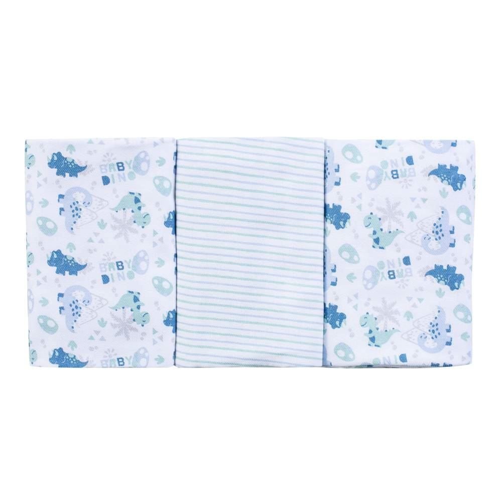 Kit Cueiro Com 3 Peças 80X80cm Havan Baby - Dino Azul