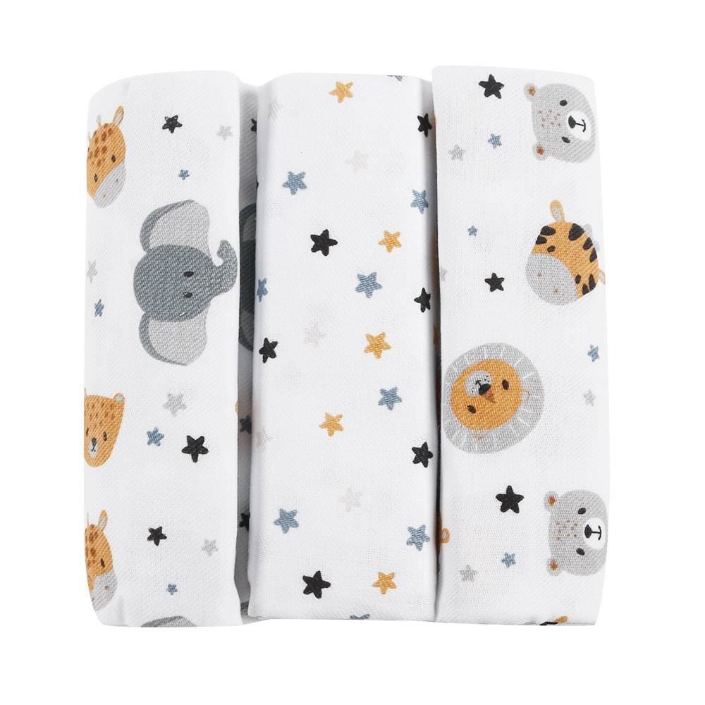 Kit Cueiro Com 3 Peças 80X80cm Havan Baby - Safari