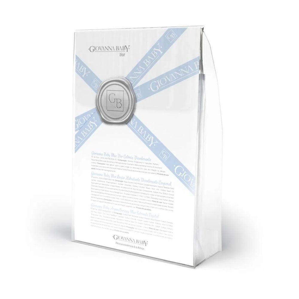 Kit De Hidratação Gionna Baby Loção Hidratante Colônia Sabonete - Blue