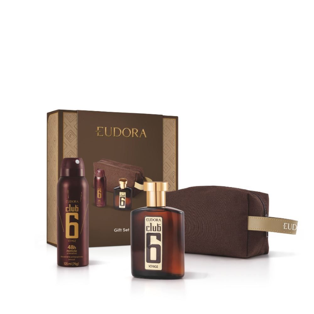 Kit De Perfume 95Ml Aerosol E Necessaire Eudora Club 6 Voyage - 3 itens