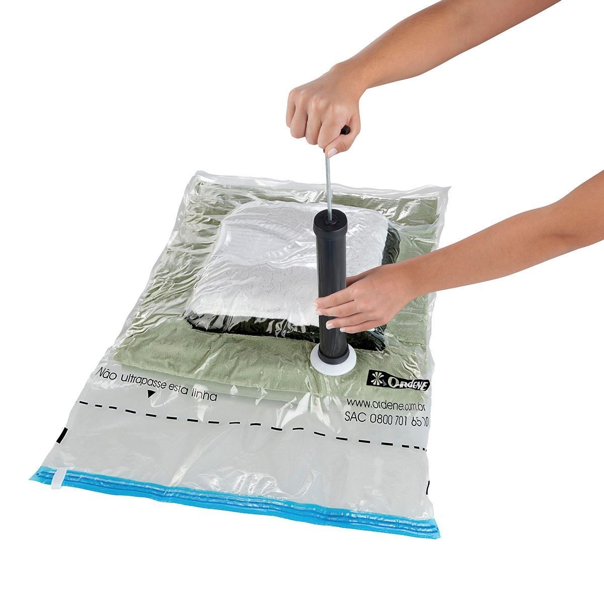 Kit Sacos a Vácuo e Bomba para Vac Bag Ordene 4 Peças - DIVERSOS