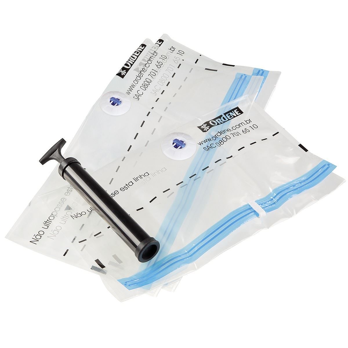 Kit Sacos a Vácuo e Bomba para Vac Bag Ordene 4 Peças - DIVERSOS