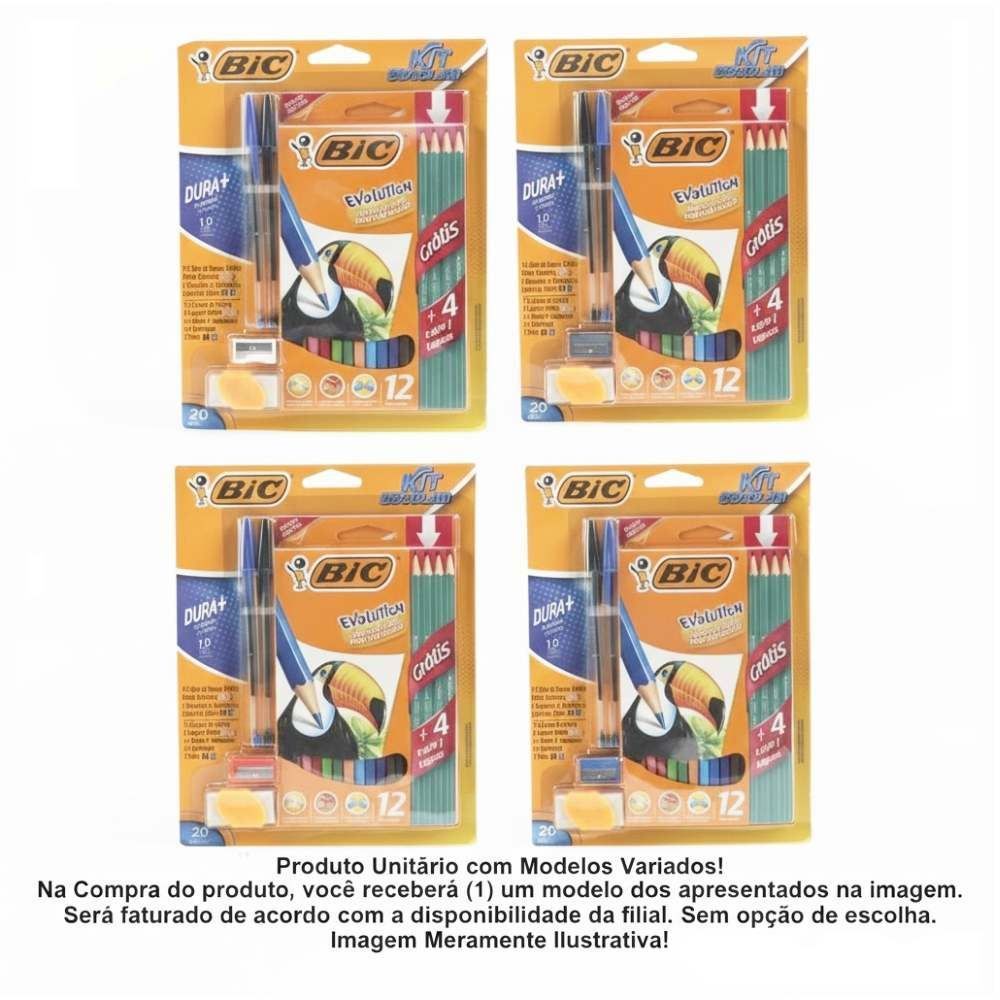 Kit Escolar Básico Bic - 20 Peças