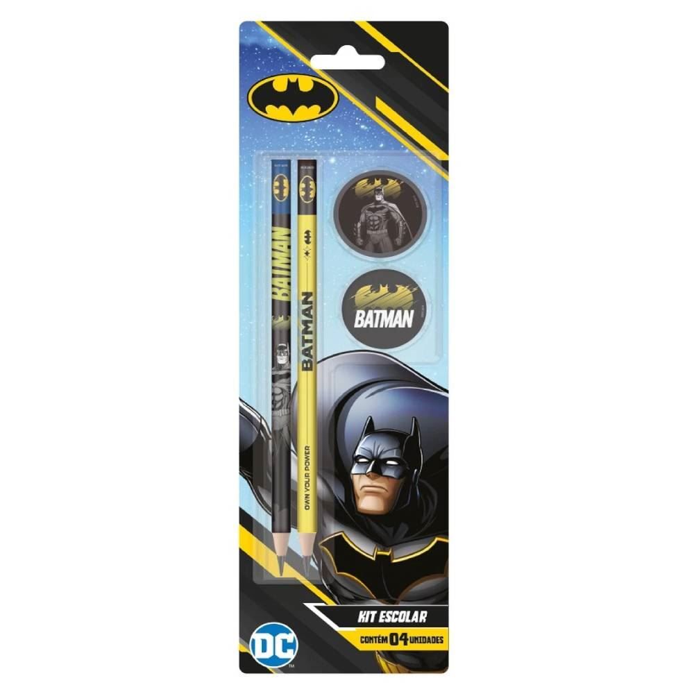 Kit Escolar Batman Tris - 4 Peças