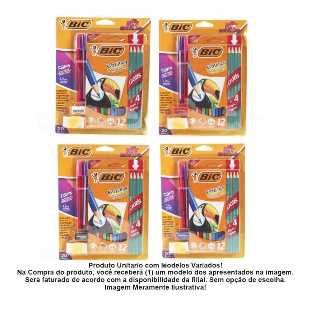 Kit Escolar Fashion Bic - 20 Peças