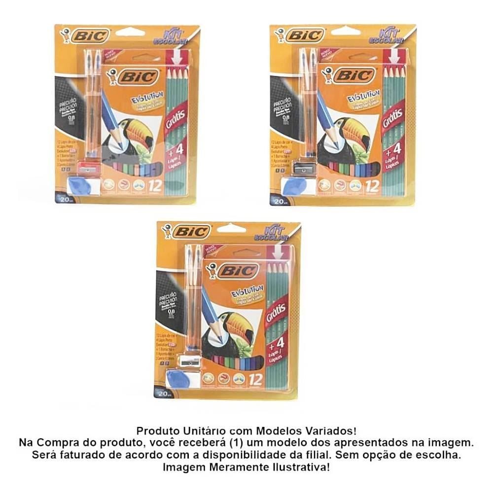 Kit Escolar Fine Bic - 20 Peças