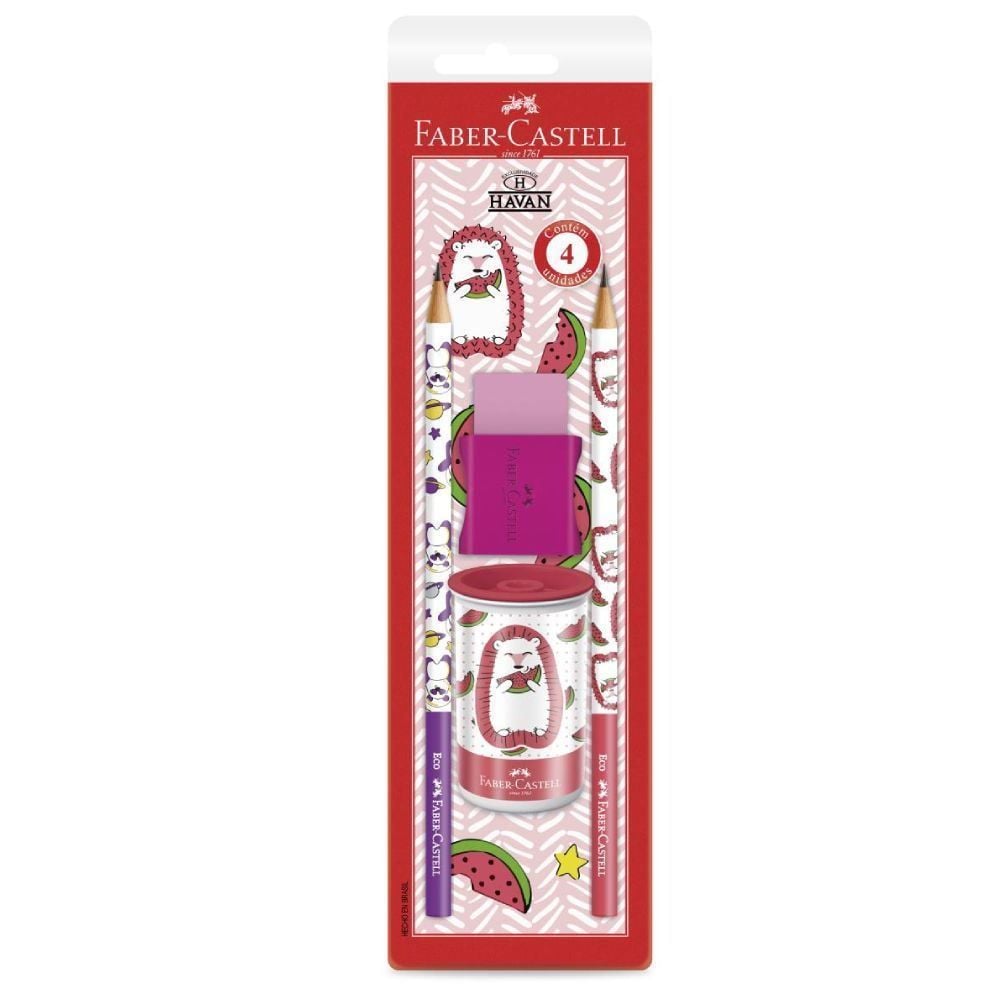 Kit Escolar Mamíferos Faber Castell - 4 Peças