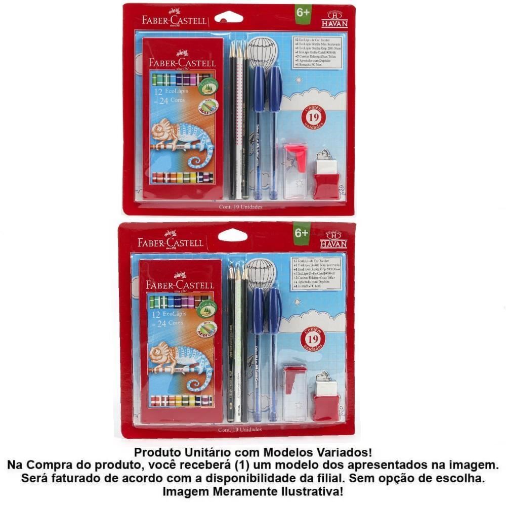 Kit Escolar Prático Faber Castell - 19 Unidades