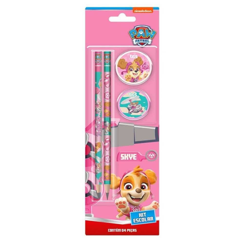 Kit Escolar Skye Patrulha Canina Tris - 4 Peças