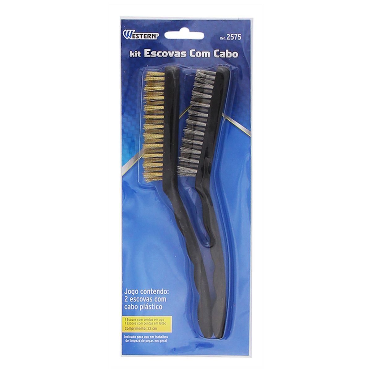 Kit Escovas de Aço com Cabo Plástico 2575 2 Peças Western