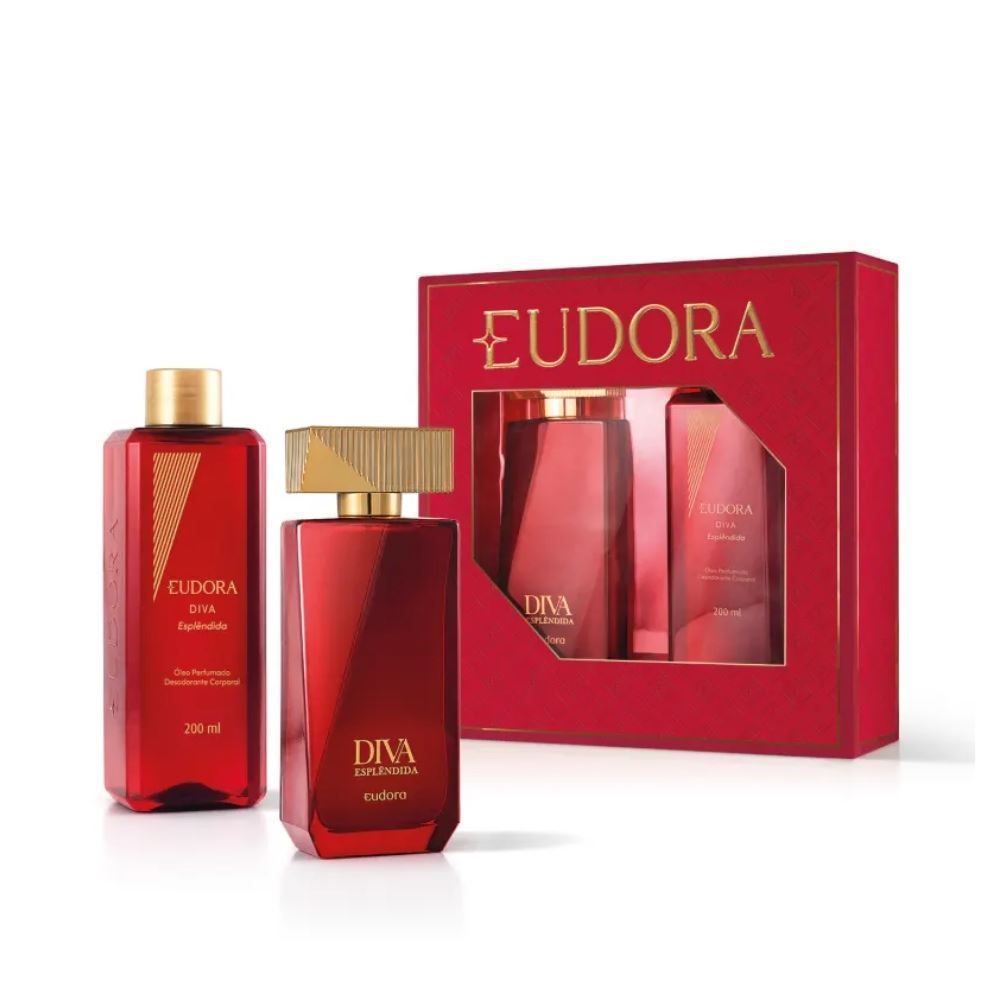 Kit Feminino Eudora Perfume E Óleo Diva Esplêndida