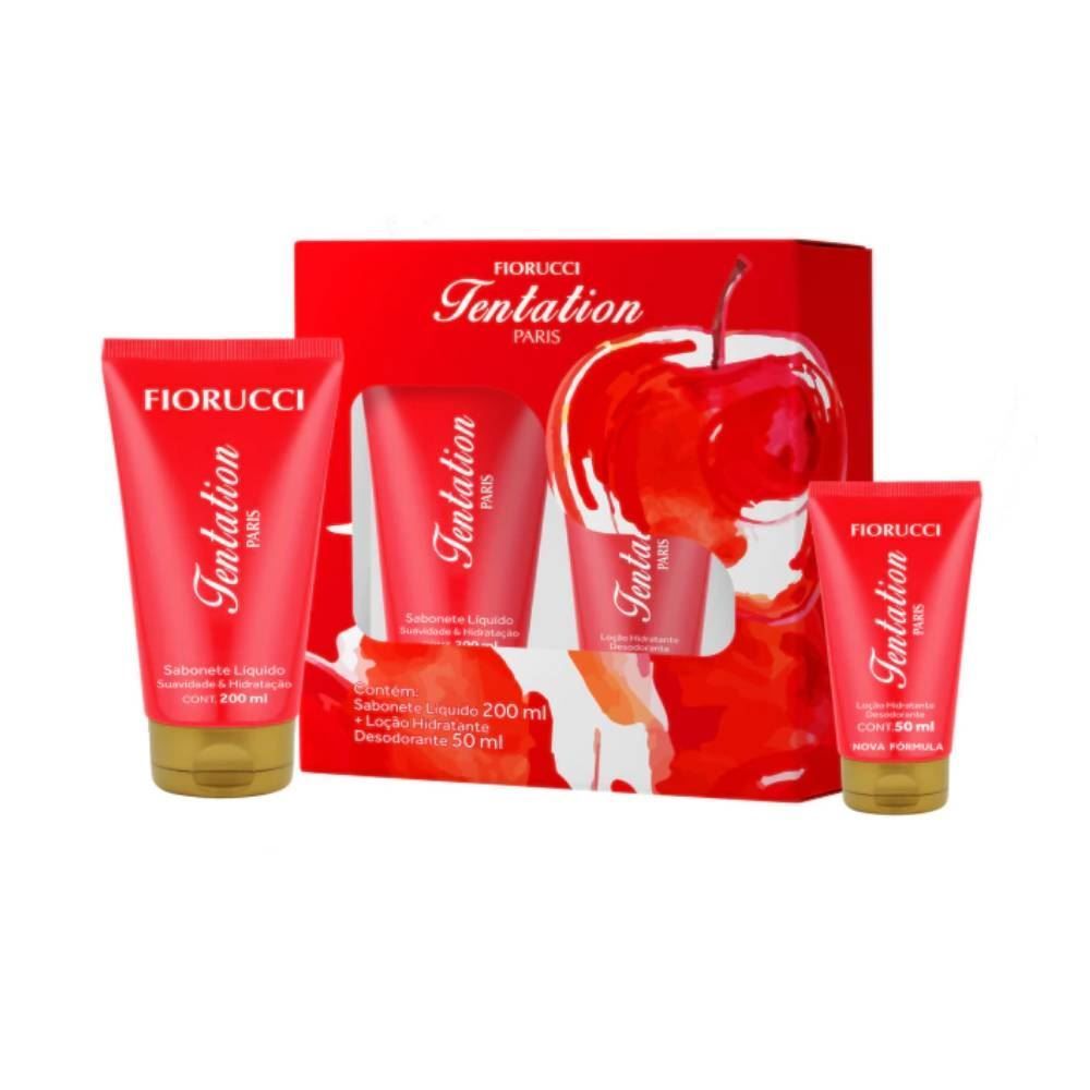 Kit Feminino Tentation Sabonete Líquido 200Ml + Loção Hidratante 50Ml - Fiorucci