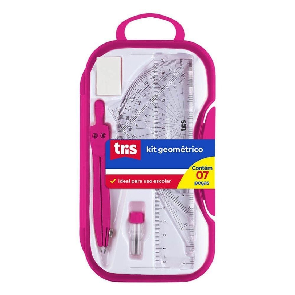 Kit Geométrico com 7 Peças Tris - Sortido