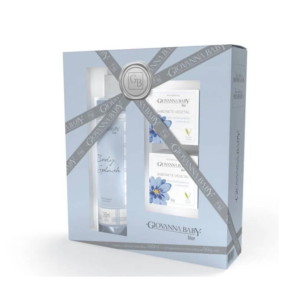 Kit Giovanna Baby Blue Body Splash 260Ml + 2 Sabonetes Vegetais 90G - Feminino