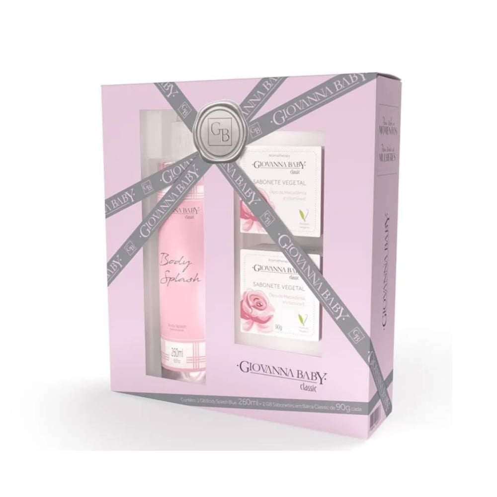 Kit Giovanna Baby Classic Body Splash 260Ml + 2 Sabonetes Vegetais 90G - Feminino