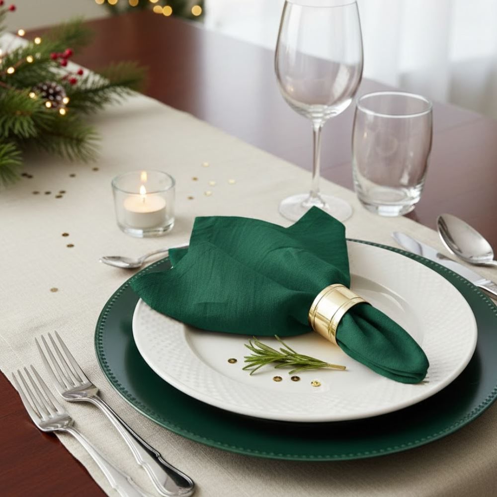 Kit Guardanapo Elegance Havan Casa 4 Peças - Verde Pinheiro