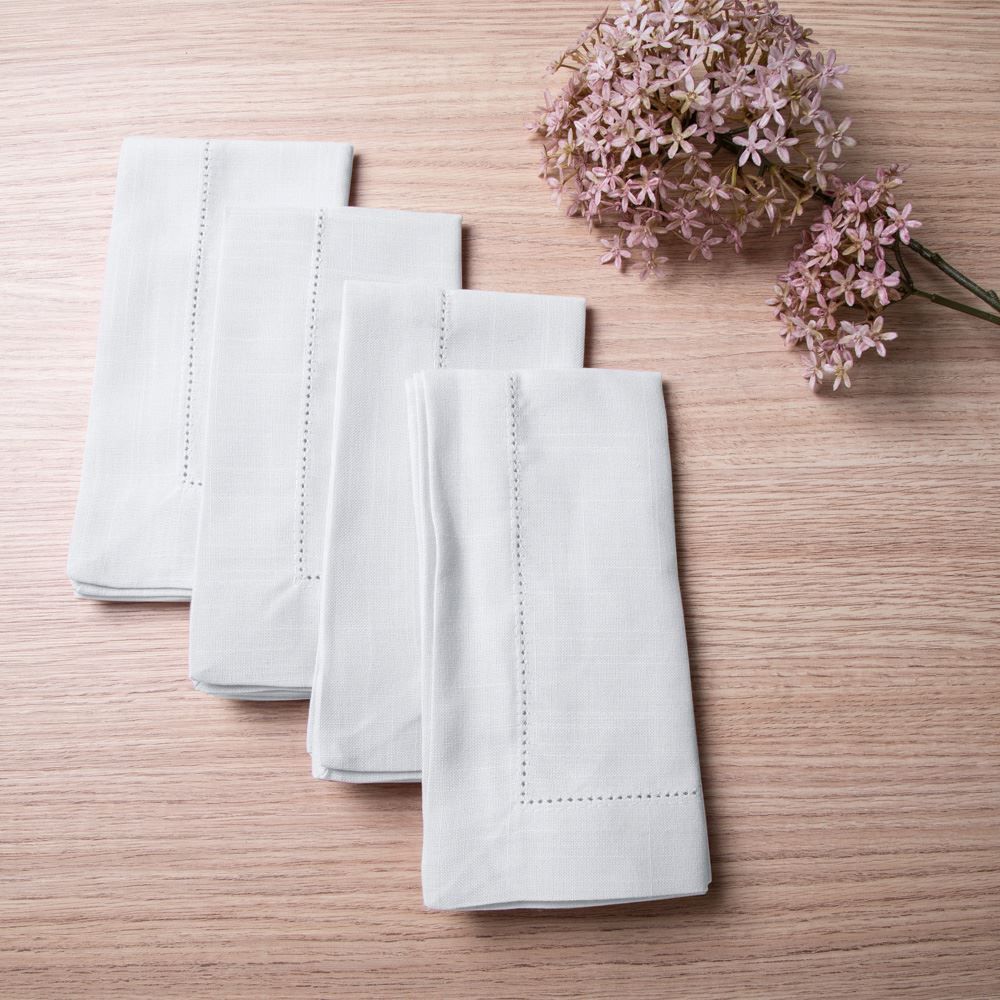 Kit Guardanapos Liso Naturalle 4 Peças Finecasa - Liso