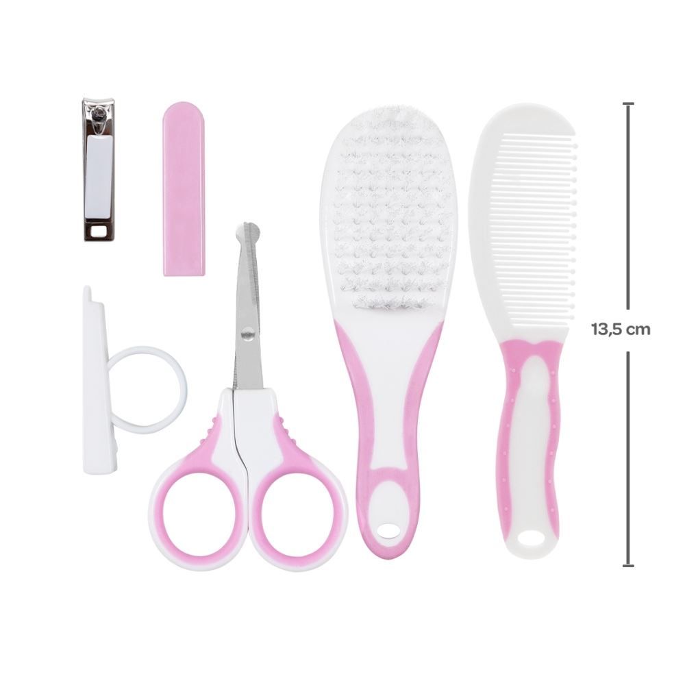 Kit Higiene e Cuidados para Bebê Buba - Rosa